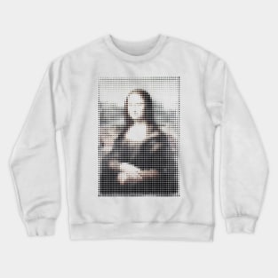 Mona Lisa Leonardo Da Vinci Dots Graphic Design Crewneck Sweatshirt